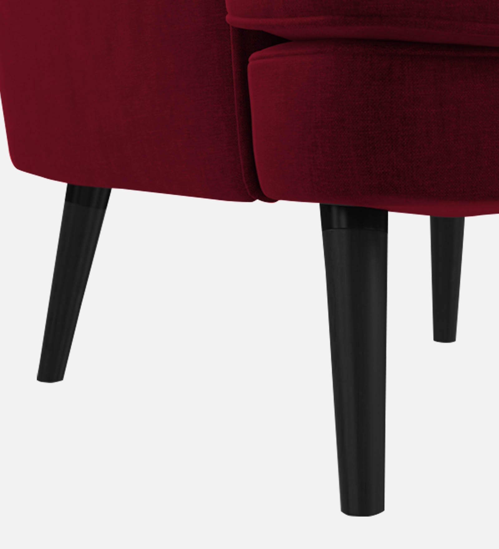 Niya Velvet Wing Chair in Dark Maroon Colour