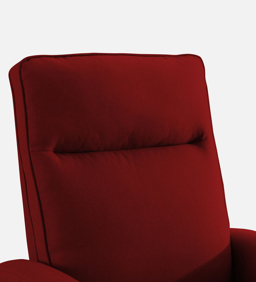 Logan Fabric 1 Seater Motorized Recliner In Blood Maroon Colour - Febonic Living