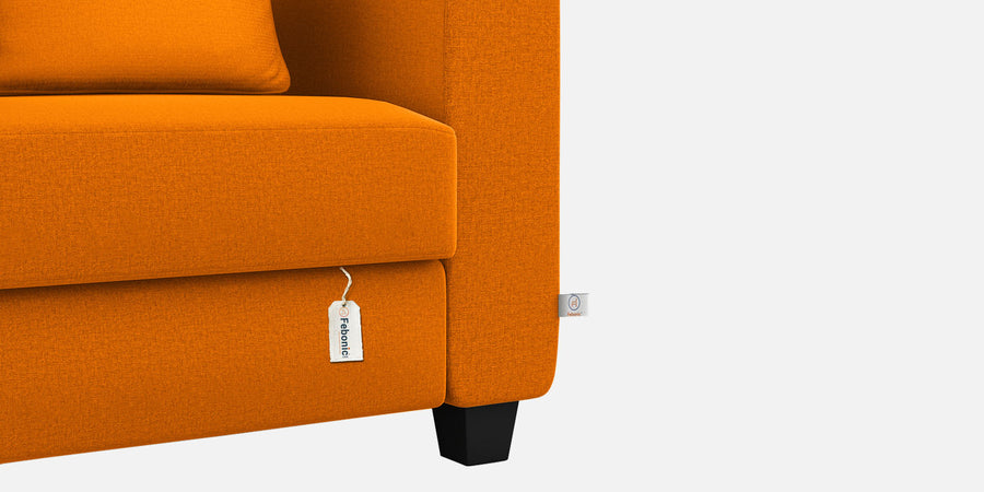 Cosmic Fabric 3 Seater Sofa In Vivid Orange Colour - Febonic Living