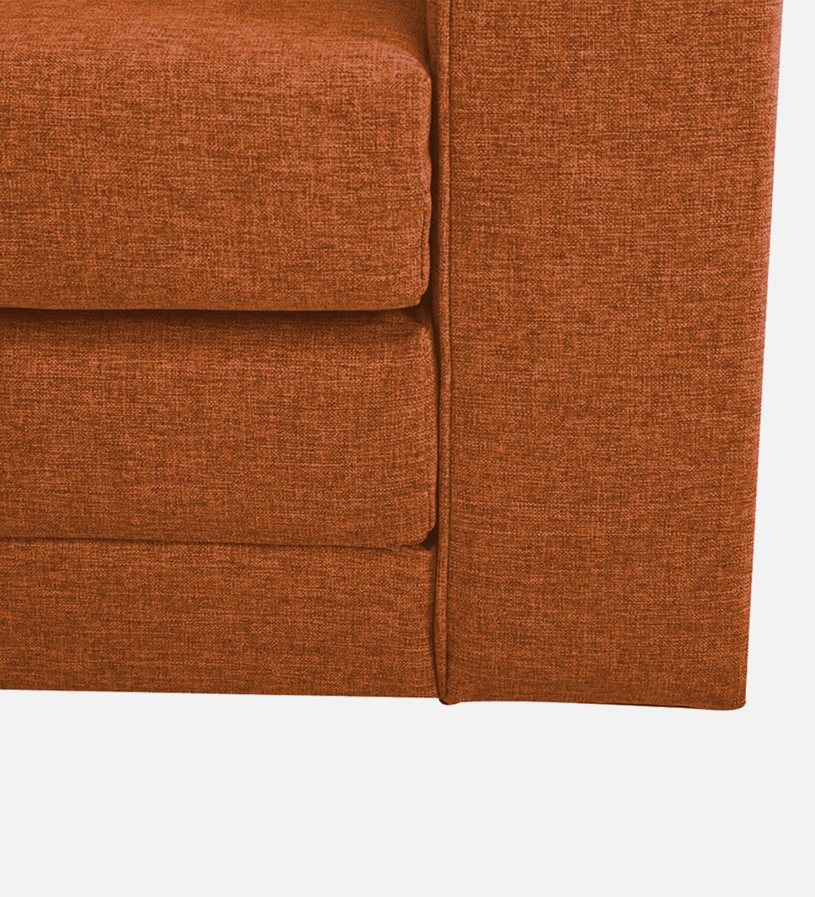 Kenia Fabric 1 Seater Convertible Sofa Cum Bed in Vivid Orange Colour