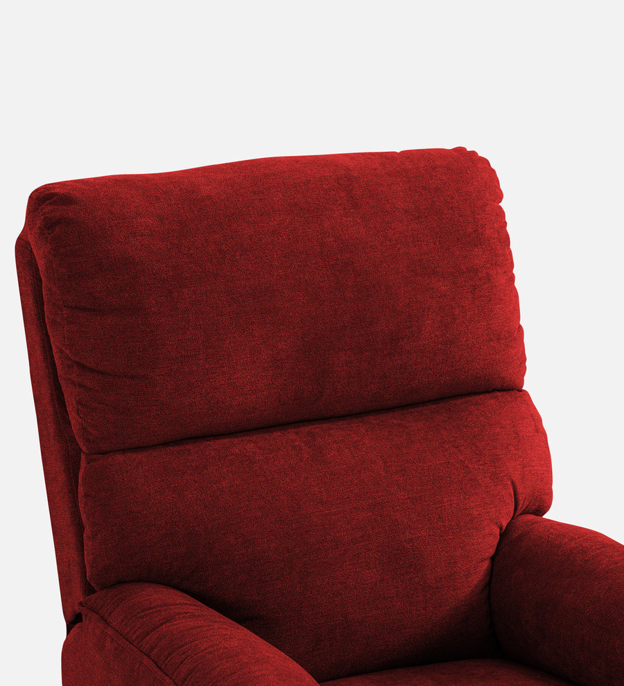 Abby Fabric 1 Seater Motorized Recliner In Blood Maroon Colour - Febonic Living