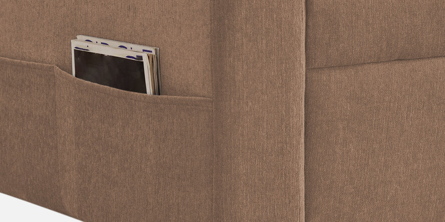 Kara Fabric 3 Seater Pull Out Sofa Cum Bed In Cosmic Beige Colour - Febonic Living