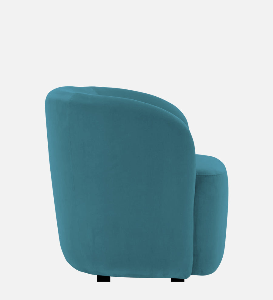 Lucky Velvet Lounge Chair In Aqua Blue Colour - Febonic Living