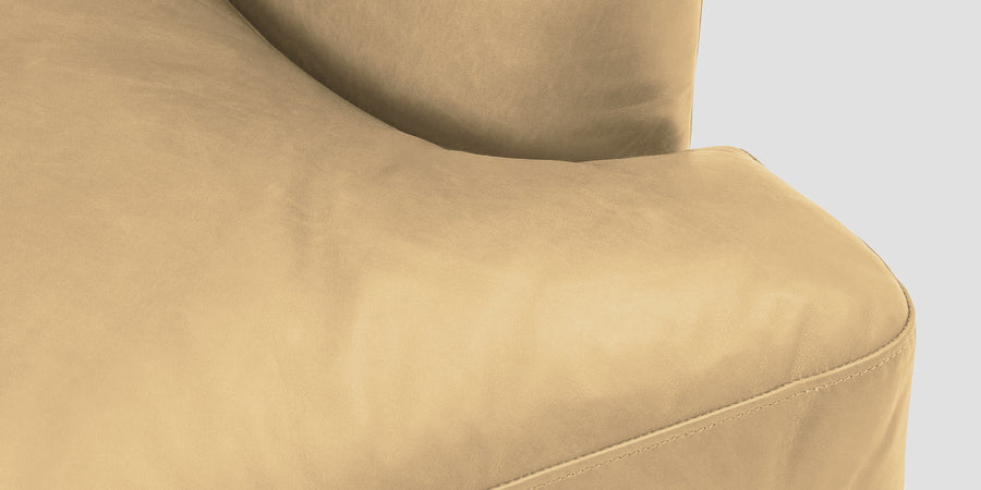 Sterio Leatherette 2 Seater Sofa In Peach Beige Colour - Febonic Living
