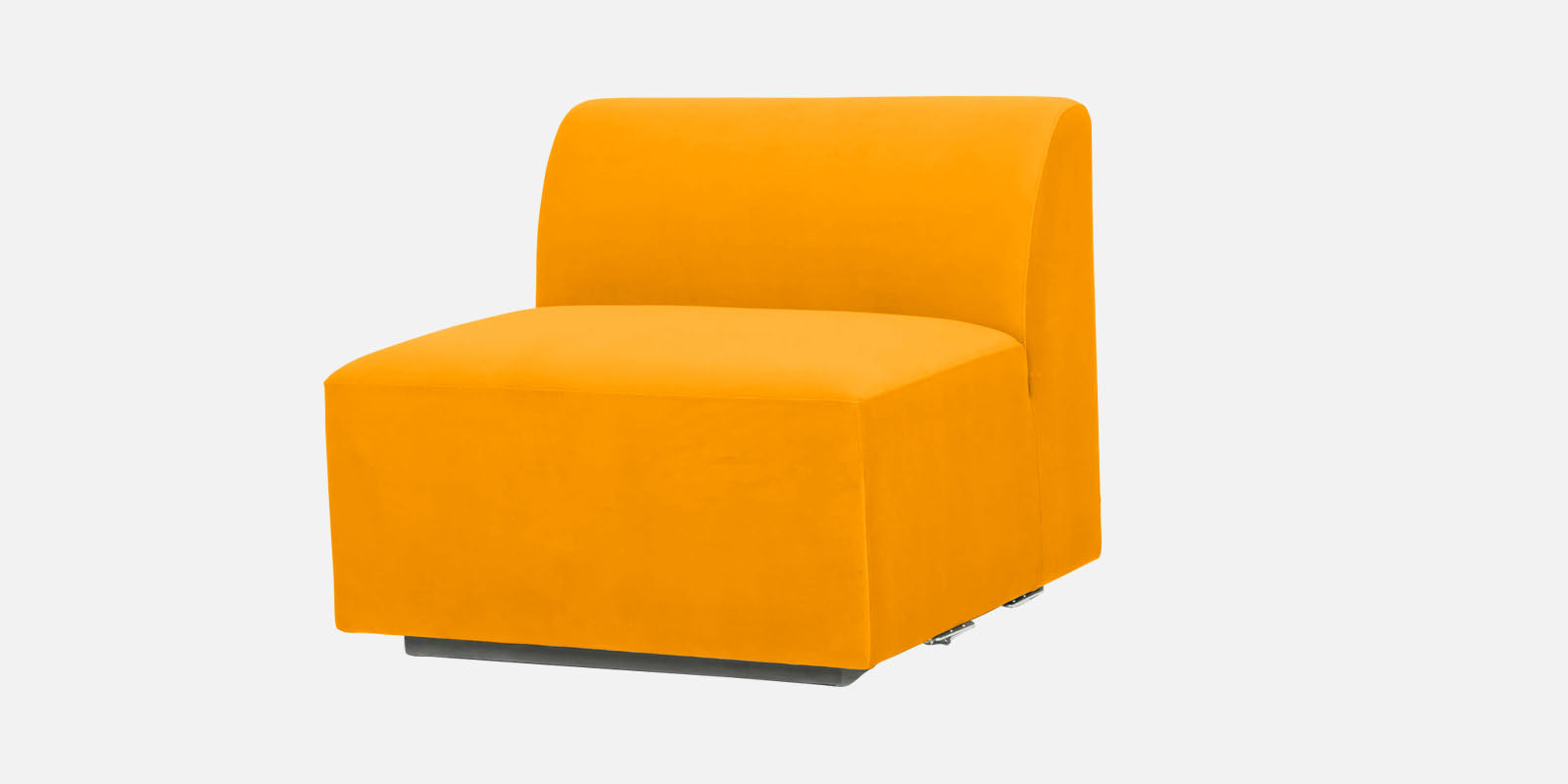 Bufa Velvet 3 Seater Sofa in Saffron yellow Colour