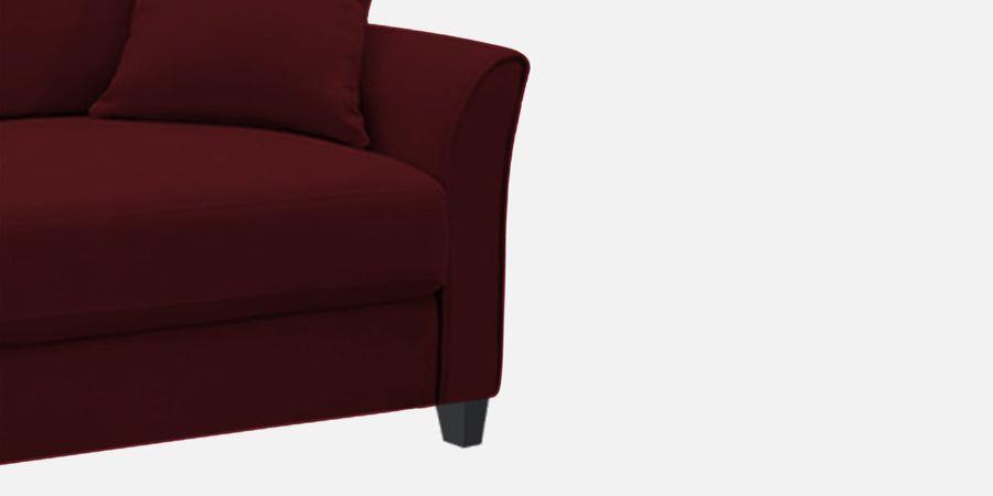 Daroo Velvet 3 Seater Sofa In Dark Maroon Colour - Febonic Living