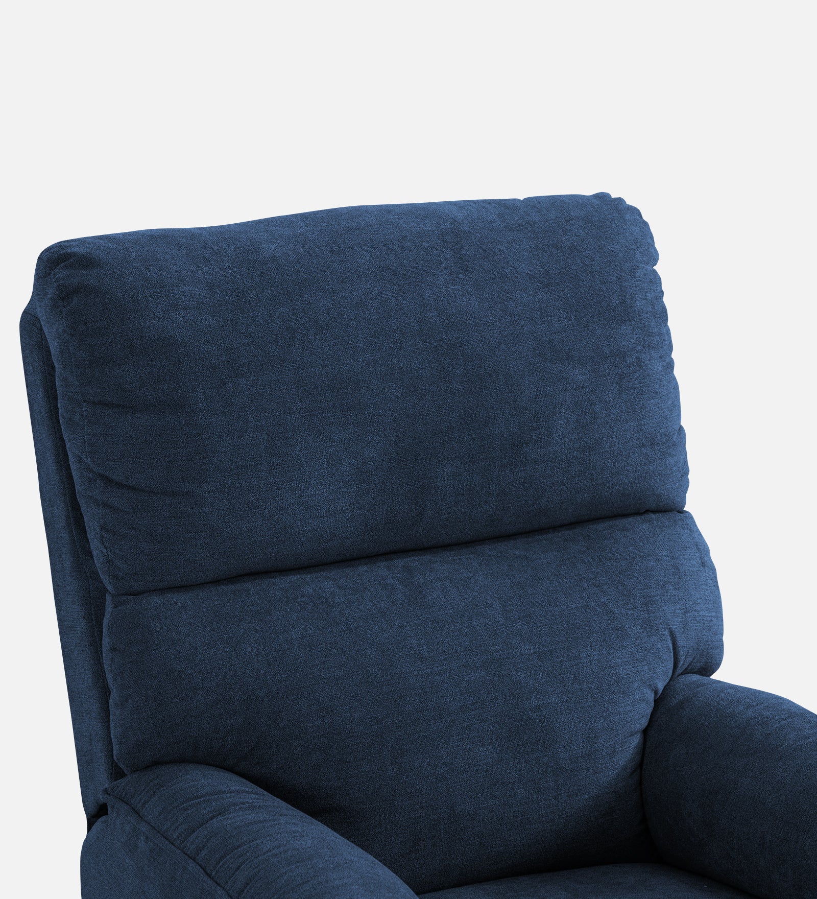 Abby Fabric Manual 1 Seater Recliner In Denim Blue Colour