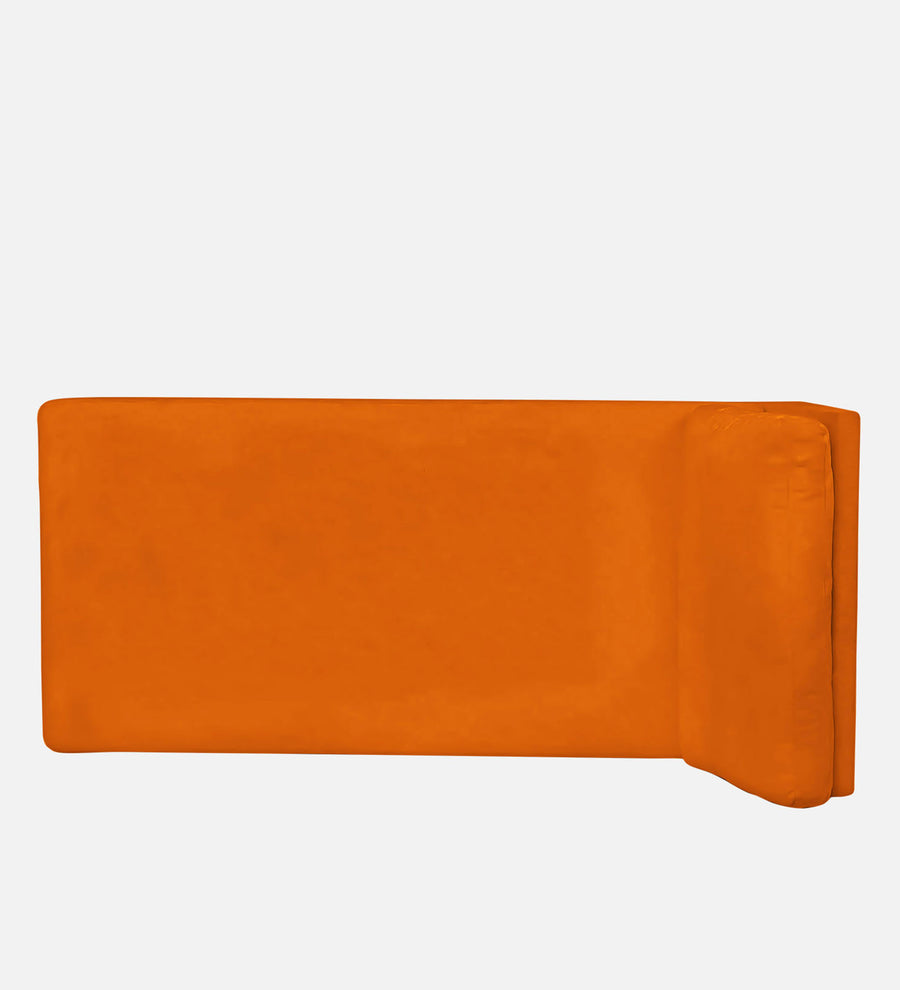 Nadia Fabric Chaise Lounger In Vivid Orange Colour - Febonic Living