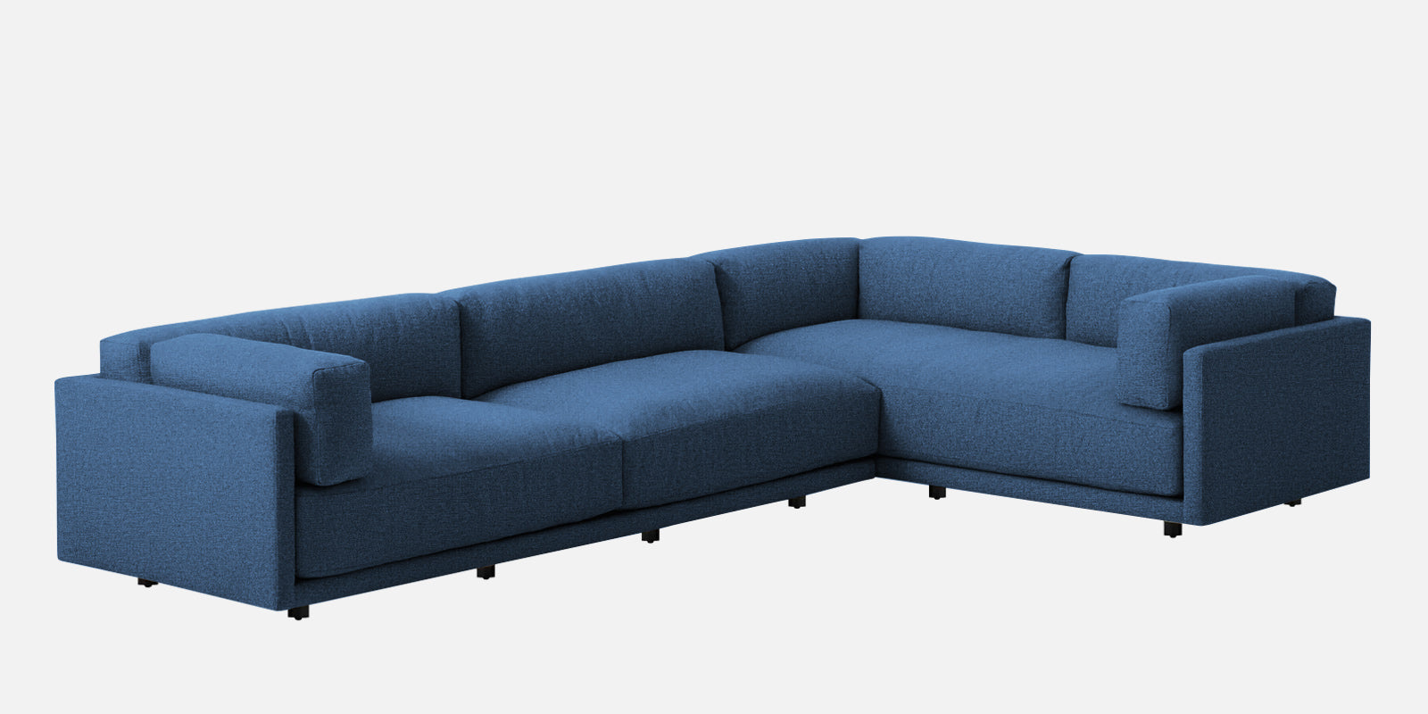 Nixon Fabric 6 Seater LHS Sectional Sofa In Light Blue Colour