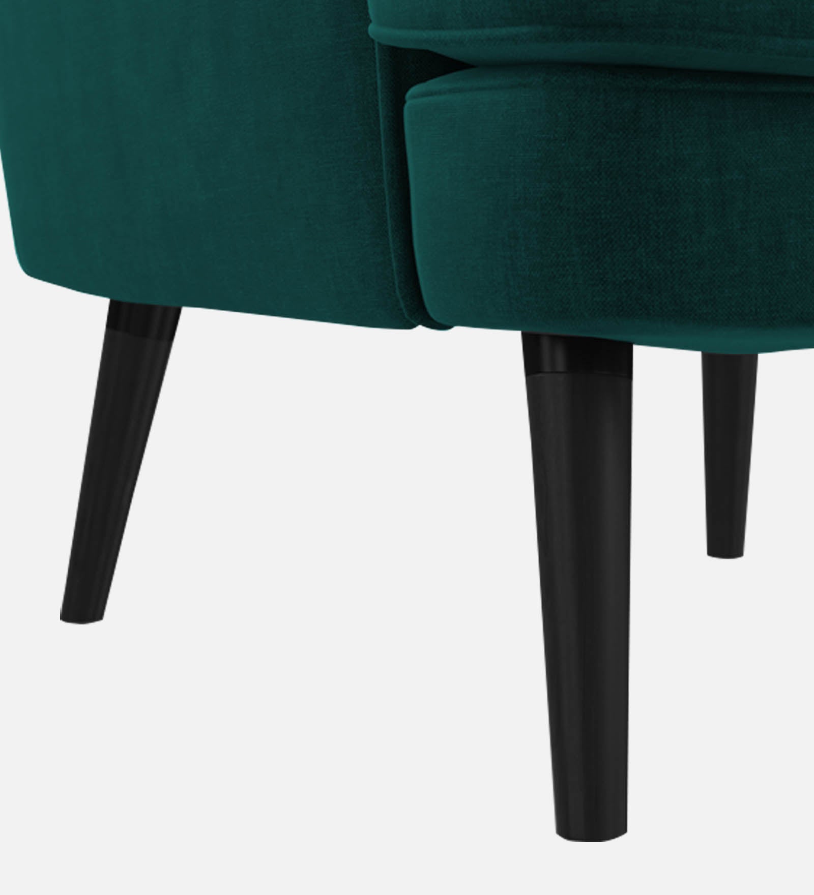 Niya Velvet Wing Chair in Forest Green Colour