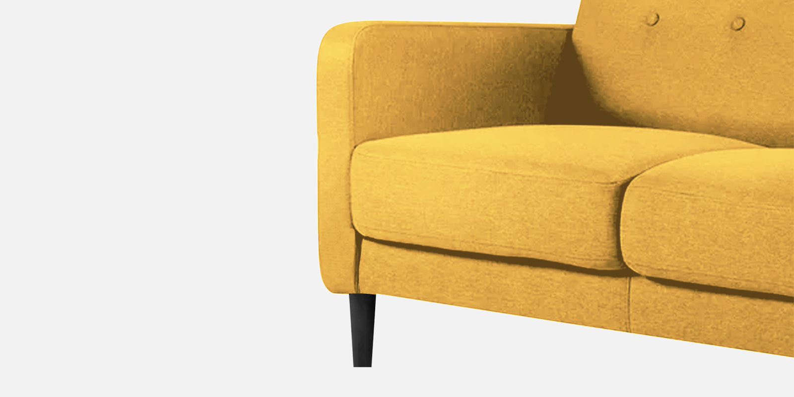Marq Fabric 2 Seater Sofa In Bold Yellow Colour