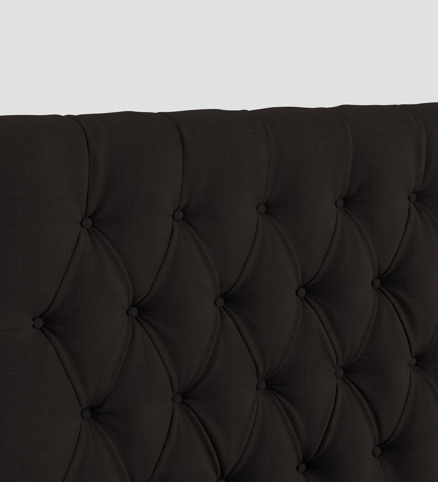 Isko Fabric Upholstered Single Size Bed In Cara Brown Colour With Box Storage - Febonic Living