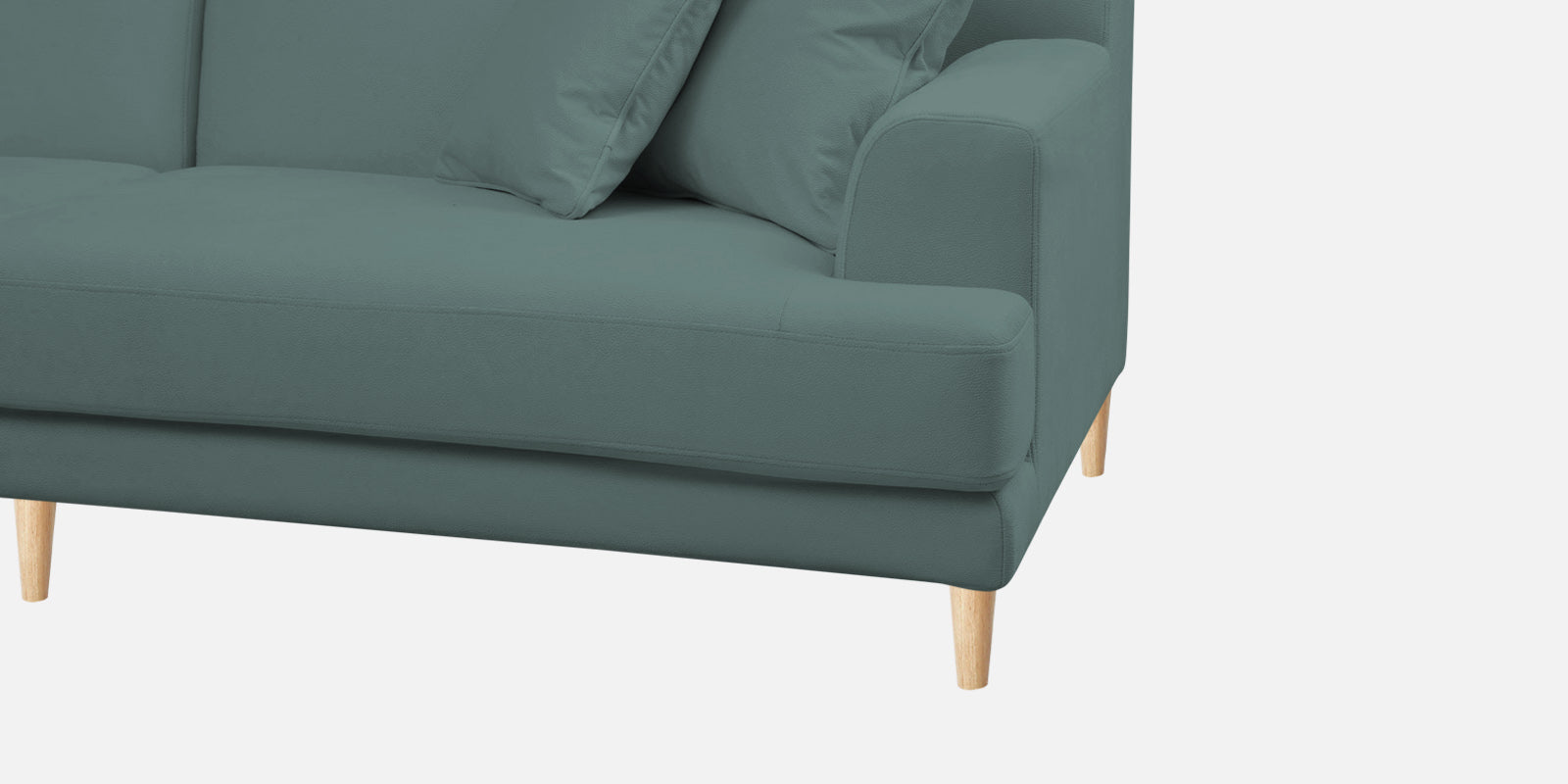 Woody Fabric 3 Seater Sofa in Pista Green Colour