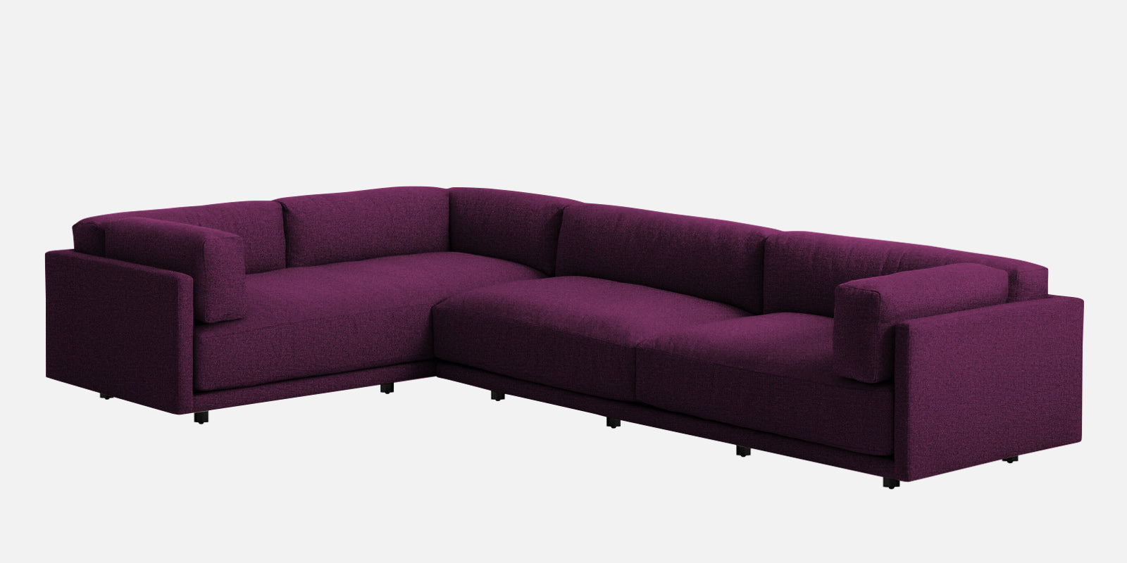 Nixon Fabric 6 Seater RHS Sectional Sofa In Greek Purple Colour