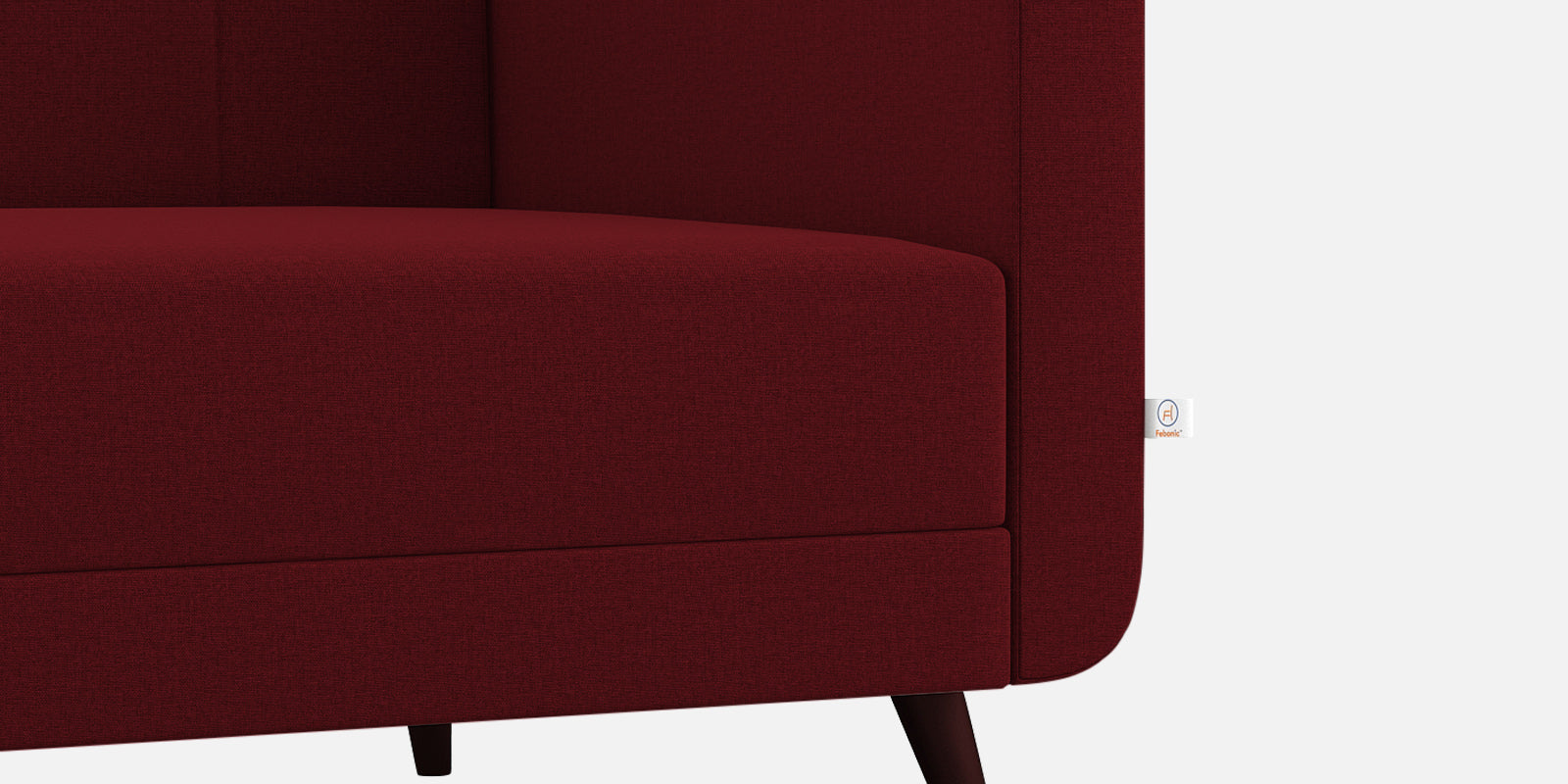 Wiki Velvet 3 Seater Sofa in Dark Maroon Colour