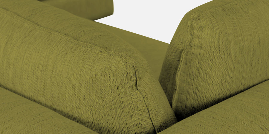 Ziggy Fabric Rhs Sectional Sofa 3 Lounger In Kelly Green Colour - Febonic Living