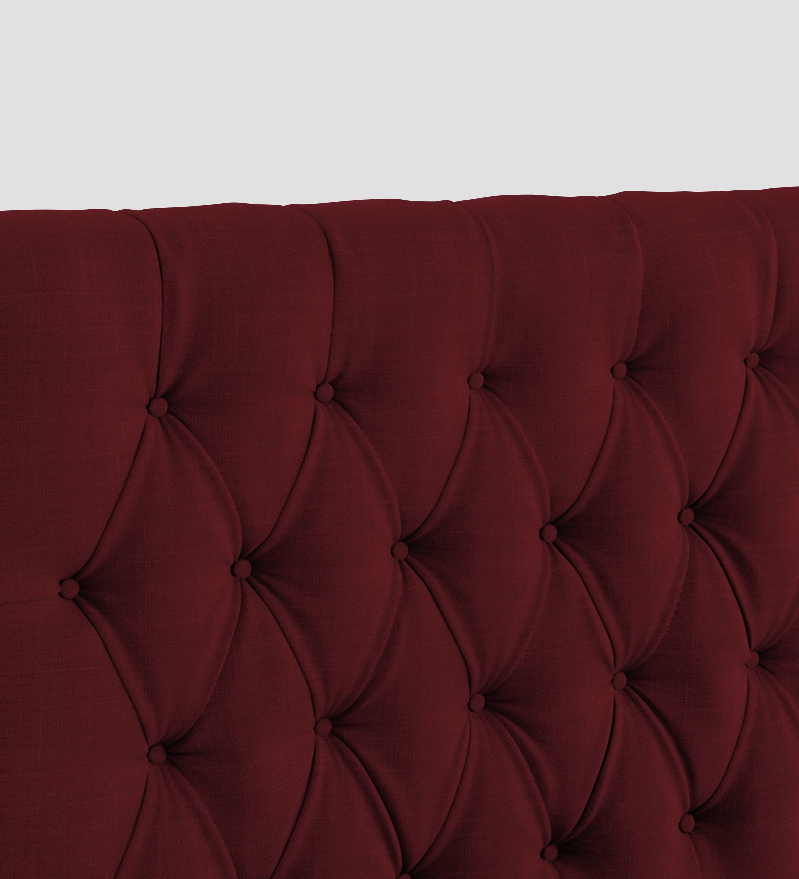 Isko Fabric Upholstered Single Bed in Blood Maroon Colour with Box Storage