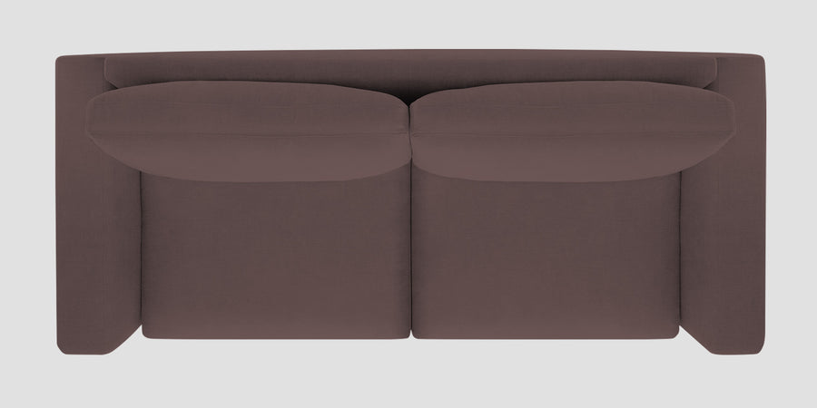 Esha Fabric 2 Seater Sofa In Night Brown Colour - Febonic Living
