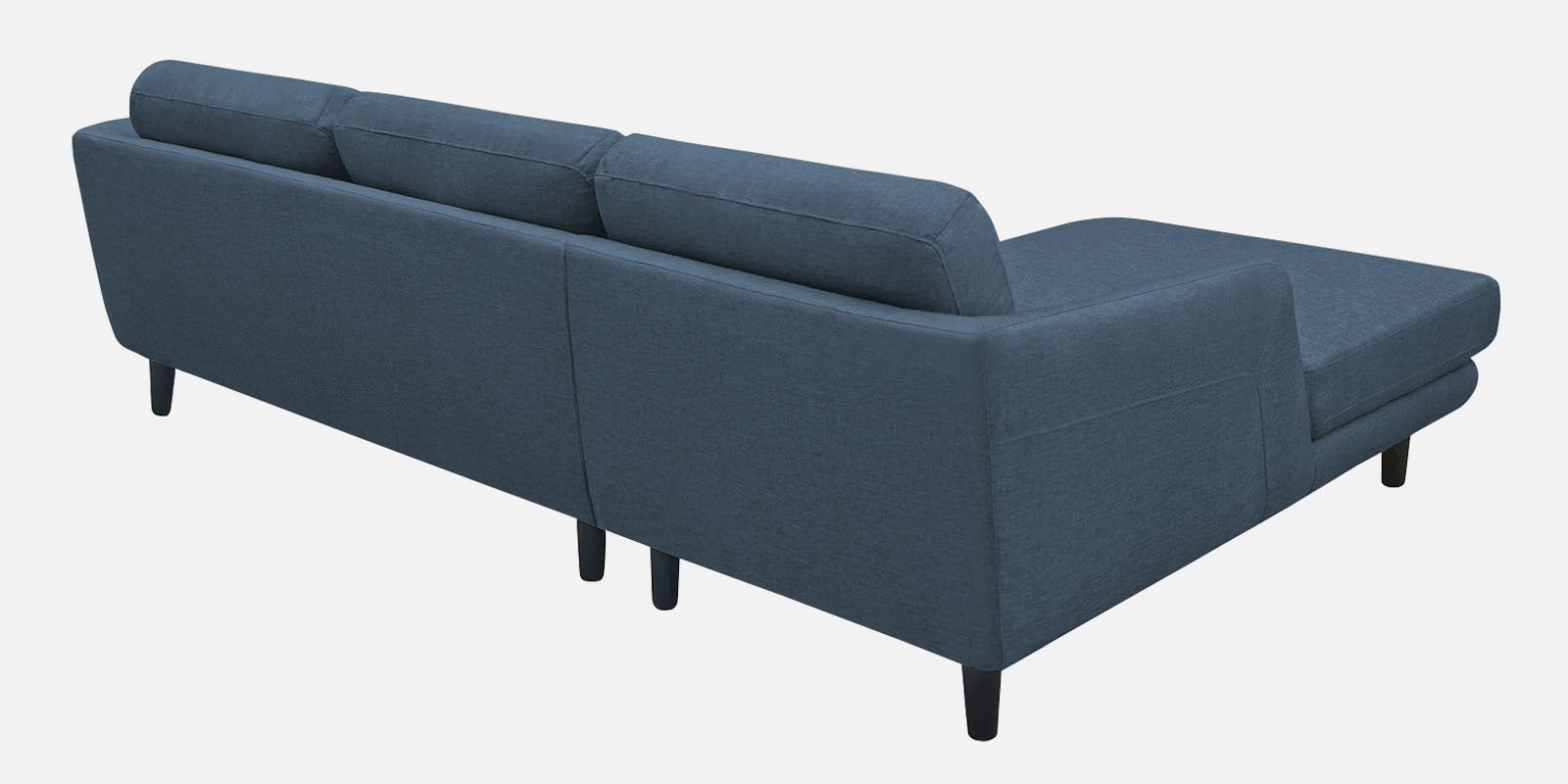 Natasha Velvet RHS Sectional Sofa (3+Lounger) in Oxford Blue Colour