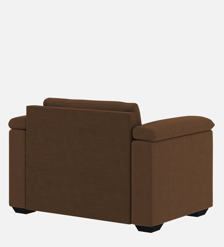 Andres Fabric 1 Seater Sofa In Chestnut Brown Colour - Febonic Living