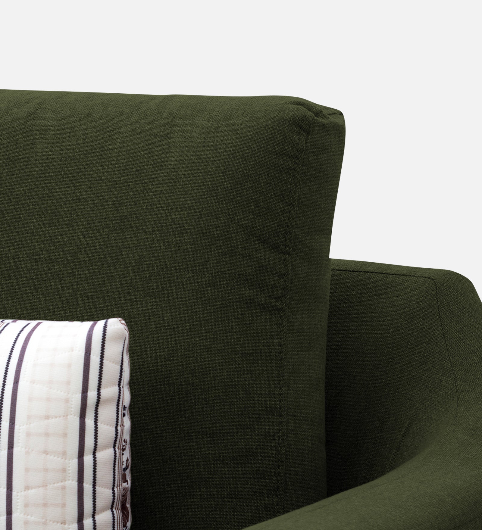 Kevin Fabric 1 Seater Sofa in Olive Green Colour