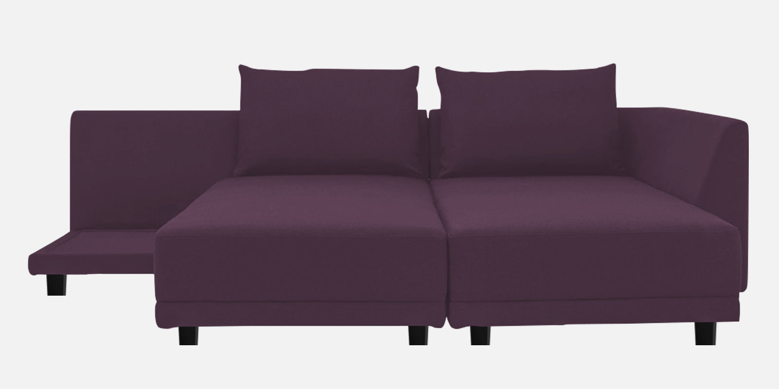 Ira Fabric LHS 6 Seater Sofa Cum Bed In Greek Purple Colour