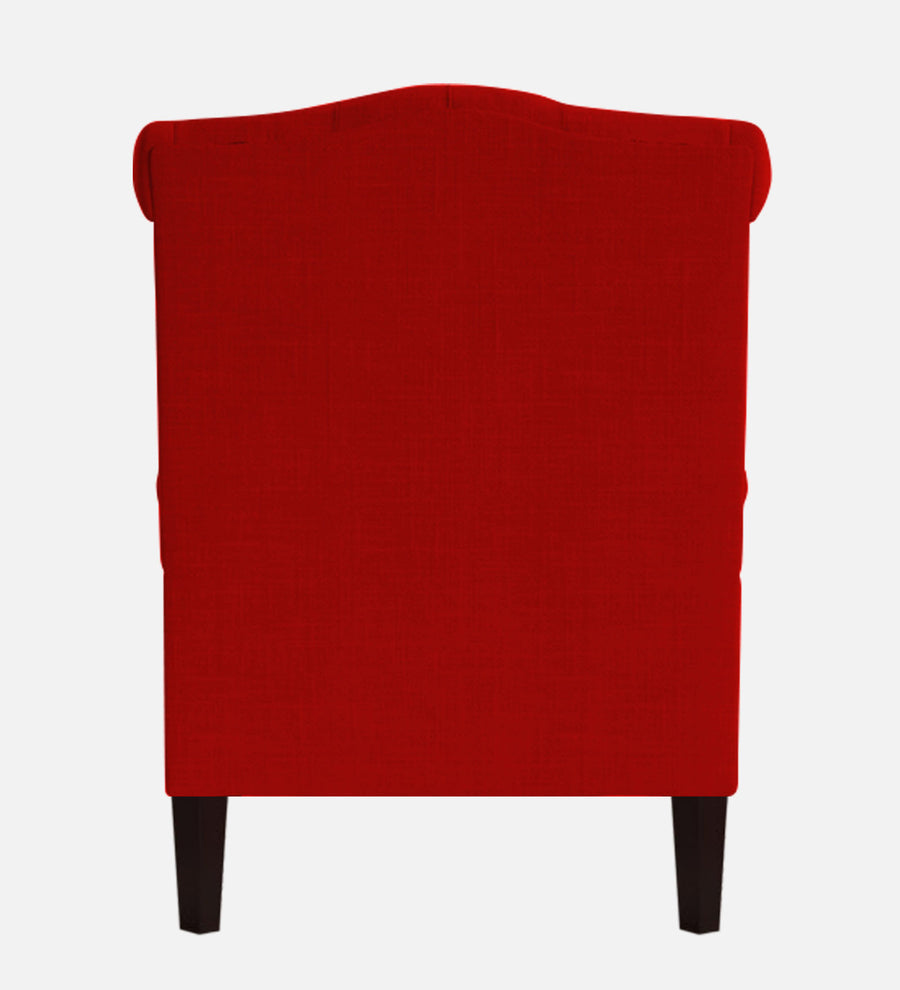 Nottage Fabric Wing Chair In Ruby Red Colour - Febonic Living