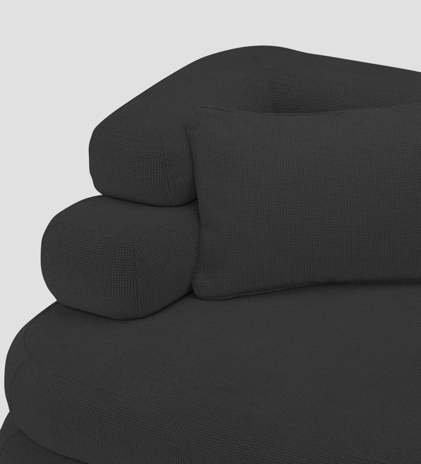 Wener Fabric 1 Seater Sofa in Bitter Black Colour