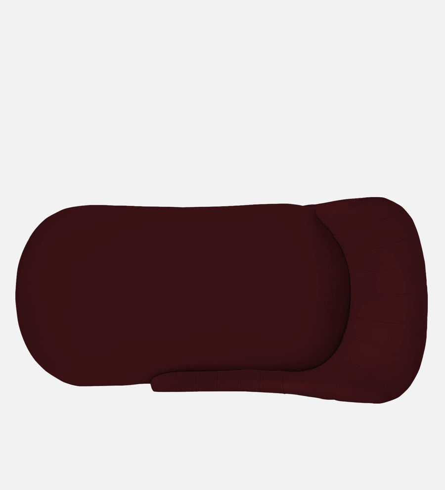 Flora Velvet Lhs Chaise Lounger In Blood Maroon Colour - Febonic Living