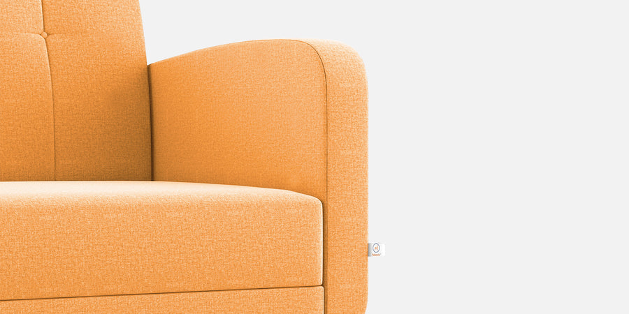 Wiki Velvet 2 Seater Sofa In Tangerine Orange Colour - Febonic Living