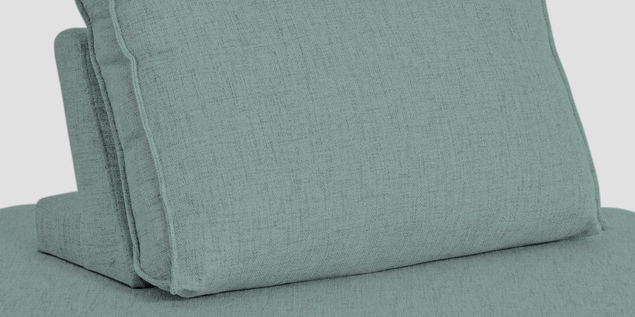 Hiver Fabric Day Bed Sofa In Suka Beige Colour With Back Rest - Febonic Living