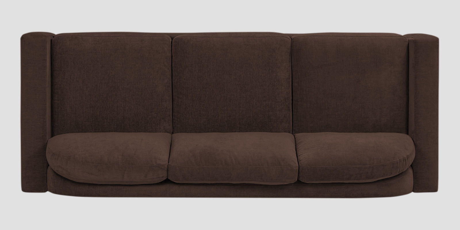 Dara Fabric 3 Seater Sofa In Coffee Brown Colour