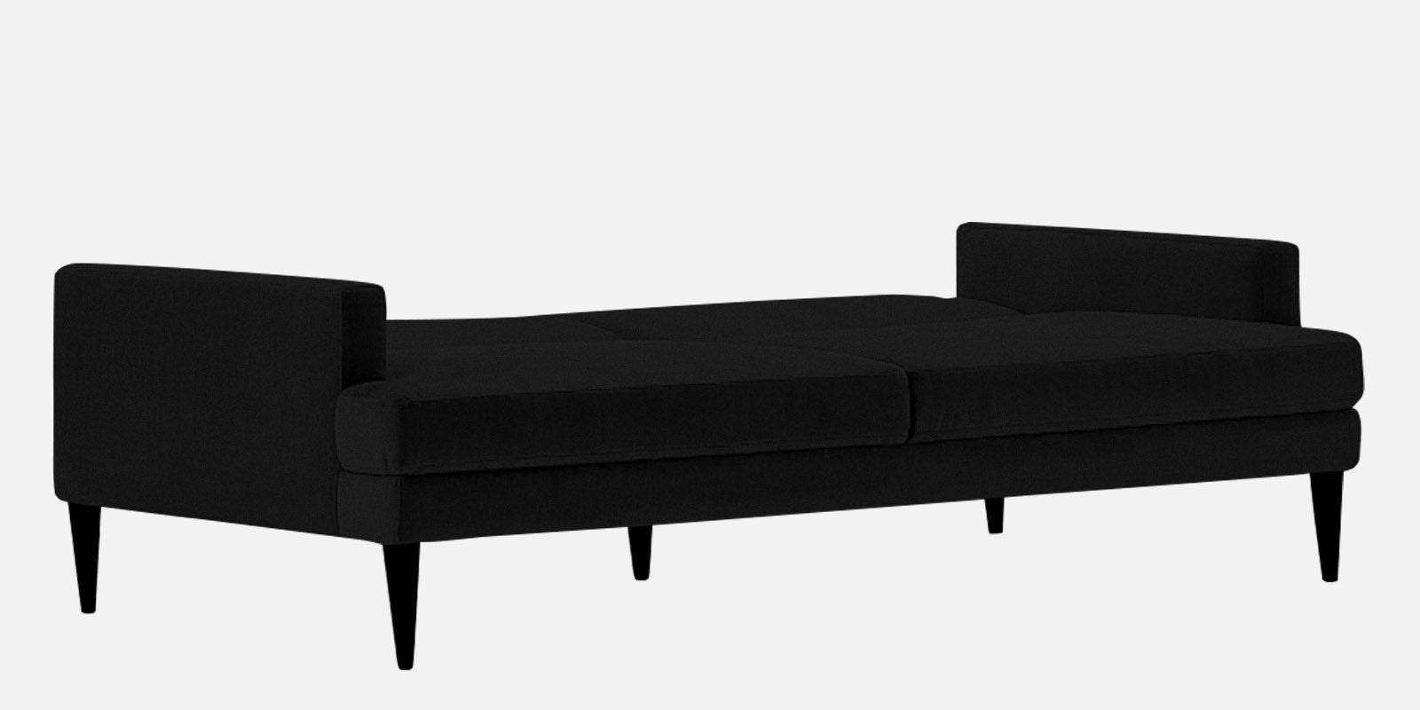 Zoya Fabric 3 Seater Convertable Sofa Cum Bed in Zed Black Colour