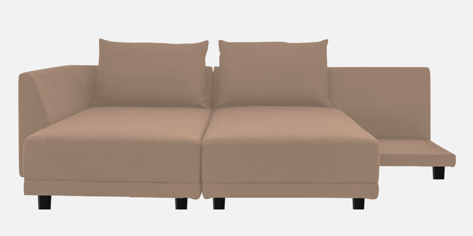 Ira Fabric RHS 6 Seater Sofa Cum Bed In Cookie Beige Colour