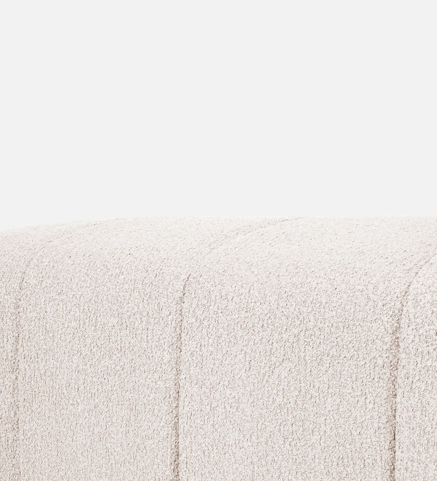 Rexi Boucle Fabric Bench In Bright White Colour - Febonic Living