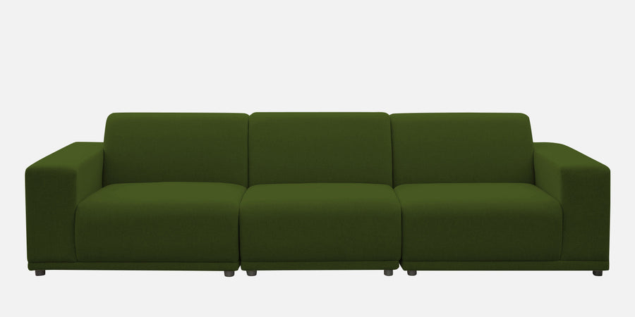 Adam Fabric Rhs Sectional Sofa 3 Ottoman Lounger In Olive Green Colour - Febonic Living