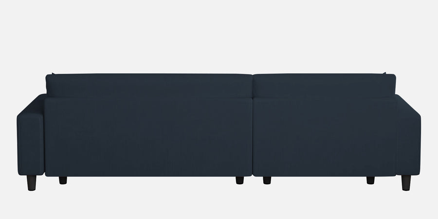 Peach Fabric Rhs 6 Seater Sofa Cum Bed With Storage In Denim Blue Colour - Febonic Living