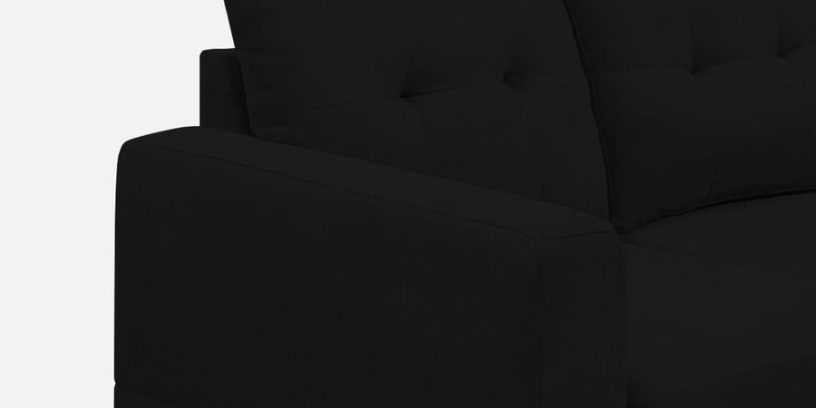 Thomas Fabric 3 Seater Sofa In Zed Black Colour - Febonic Living