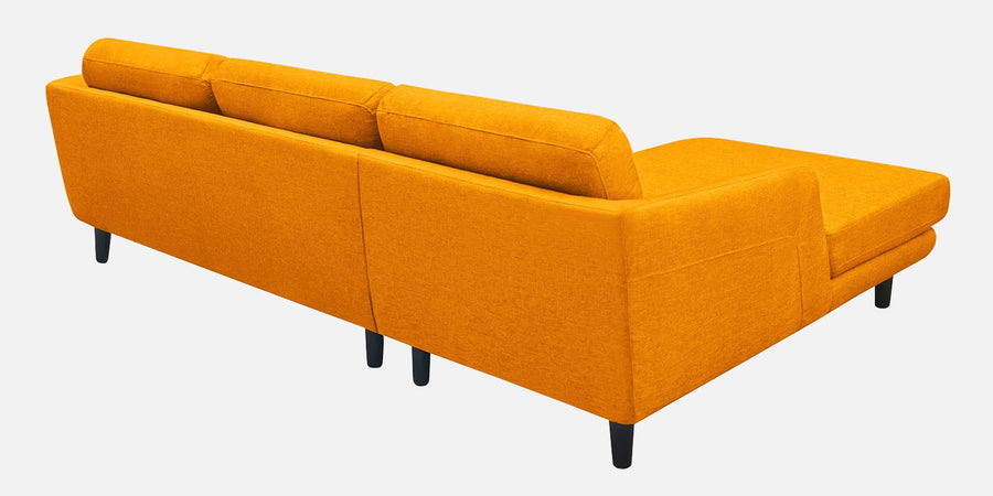 Natasha Velvet Rhs Sectional Sofa 3 Lounger In Saffron Yellow Colour - Febonic Living
