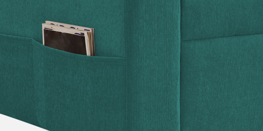 Kara Fabric 3 Seater Pull Out Sofa Cum Bed In Sea Green Colour - Febonic Living