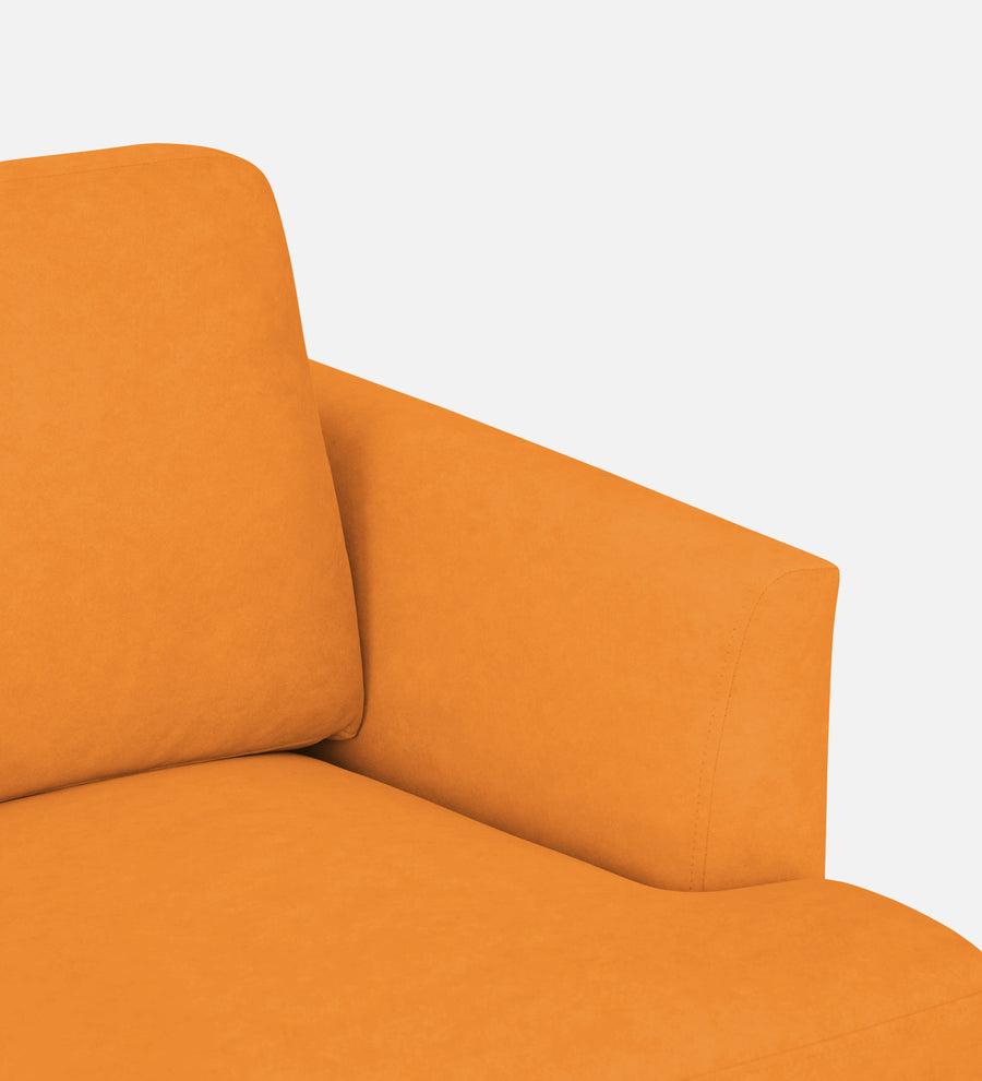 Motra Velvet 1 Seater Sofa In Tangerine Orange Colour - Febonic Living
