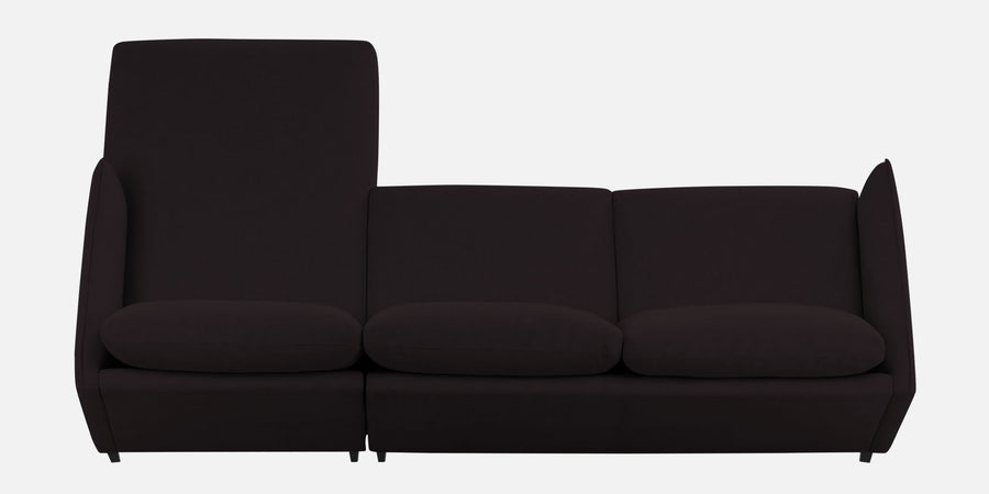 Piku Fabric Lhs Sectional Sofa 3 Lounger In Cara Brown Colour - Febonic Living