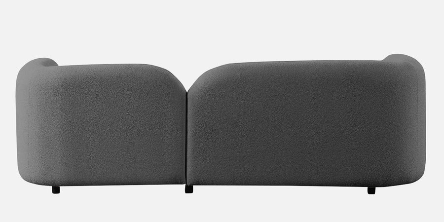 Corny Boucle Fabric 3 Seater Sofa In Lava Grey Colour - Febonic Living