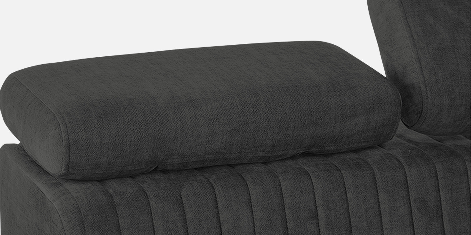 Draco Fabric 2 Seater Sofa In Charcoal Grey Colour