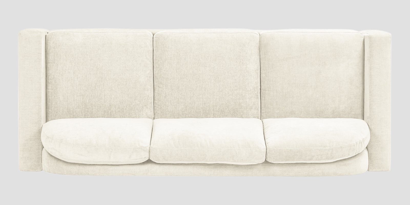 Dara Fabric 3 Seater Sofa In Ivory Cream Colour