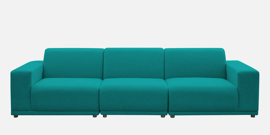 Adam Fabric Lhs Sectional Sofa 3 Ottoman Lounger In Sea Green Colour - Febonic Living
