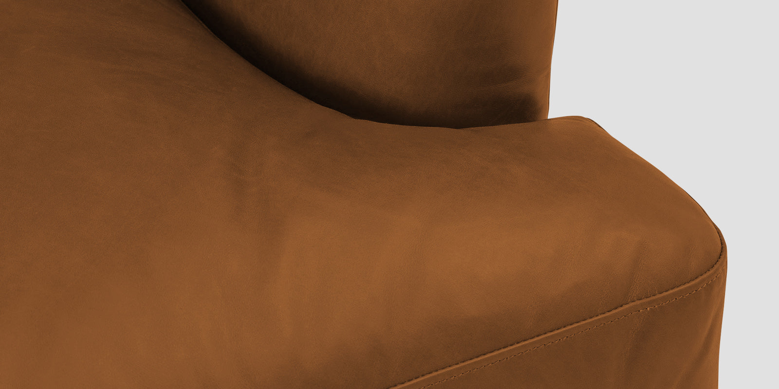 Sterio Leatherette 2 Seater Sofa In Cinnamon Brown Colour - Febonic Living