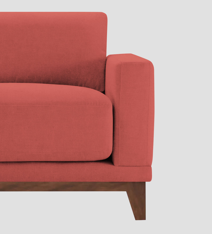 Esha Fabric 1 Seater Sofa In Salmon Pink Colour - Febonic Living