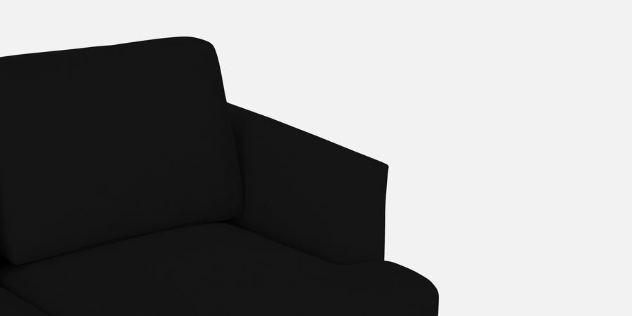 Motra Velvet 3 Seater Sofa In Adam Black Colour - Febonic Living