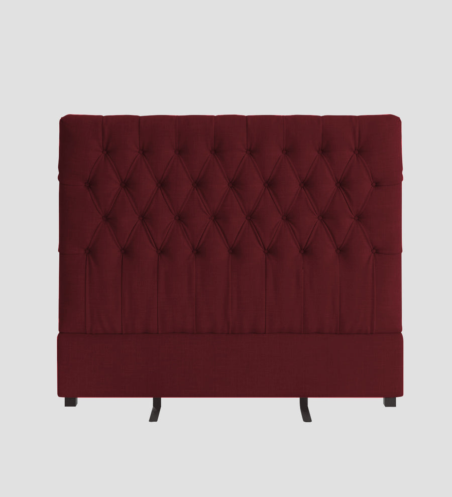 Isko Fabric Upholstered King Size Bed In Blood Maroon Colour With Box Storage - Febonic Living